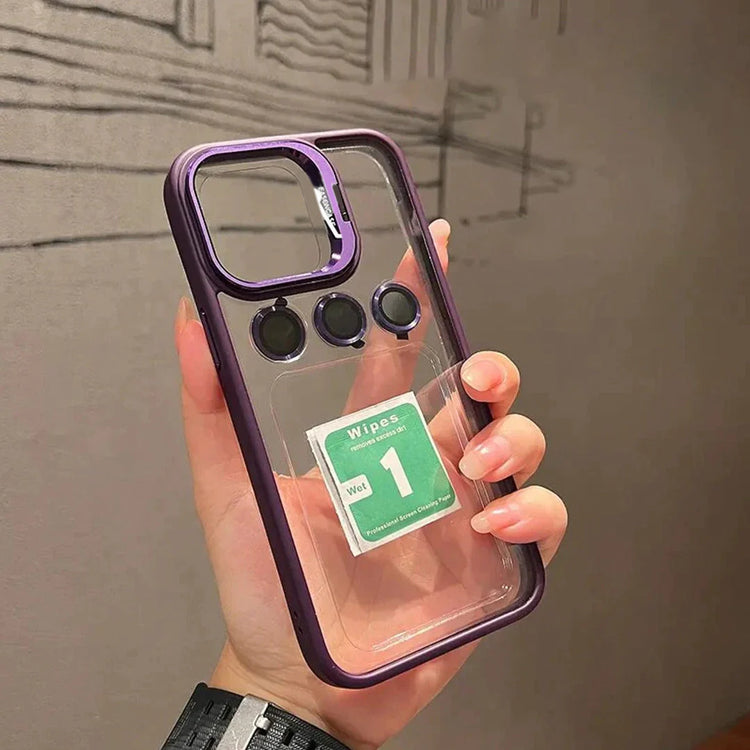 3-in-1 Lens Case with Camera Glass Protector & Stand