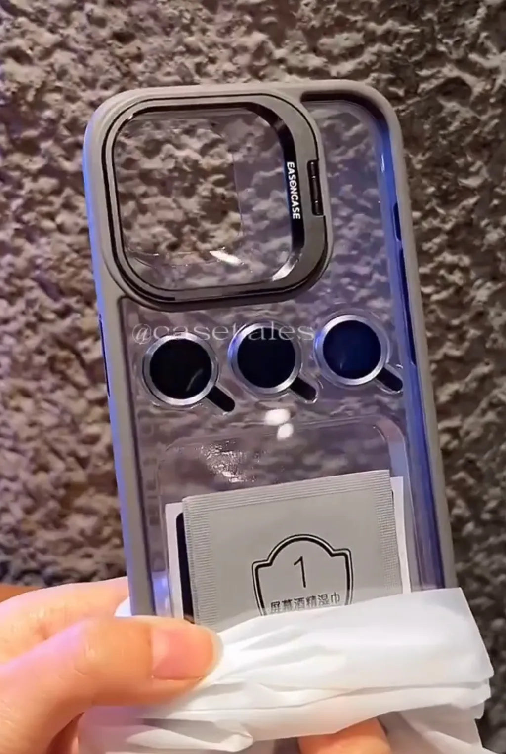 3 In 1 Camera Protection Case In Metal Natural Titanium